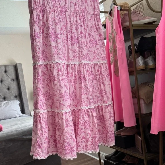 Sail to Sable Pink and White Floral Dress - Picture 5 of 5